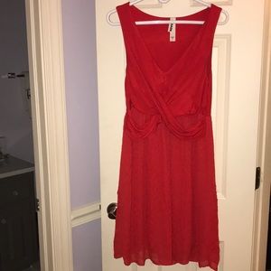 Red Anthropologie sun dress
